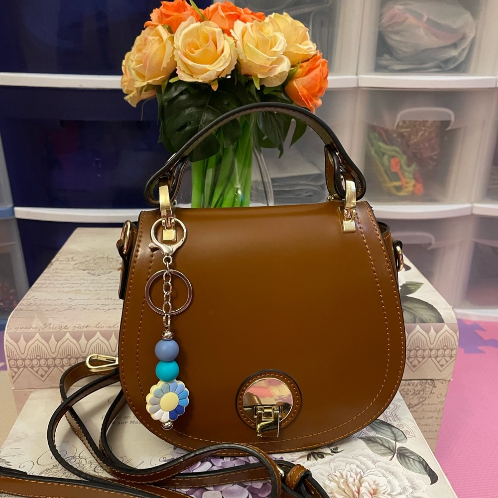 Elegant Brown Leather Handbag